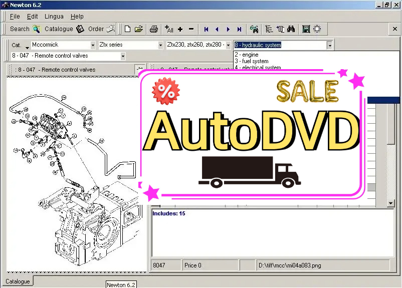 Books - AutoDVD McCormick Newton 6.2 Ersatzteilkatalog, Teilehandbuch,