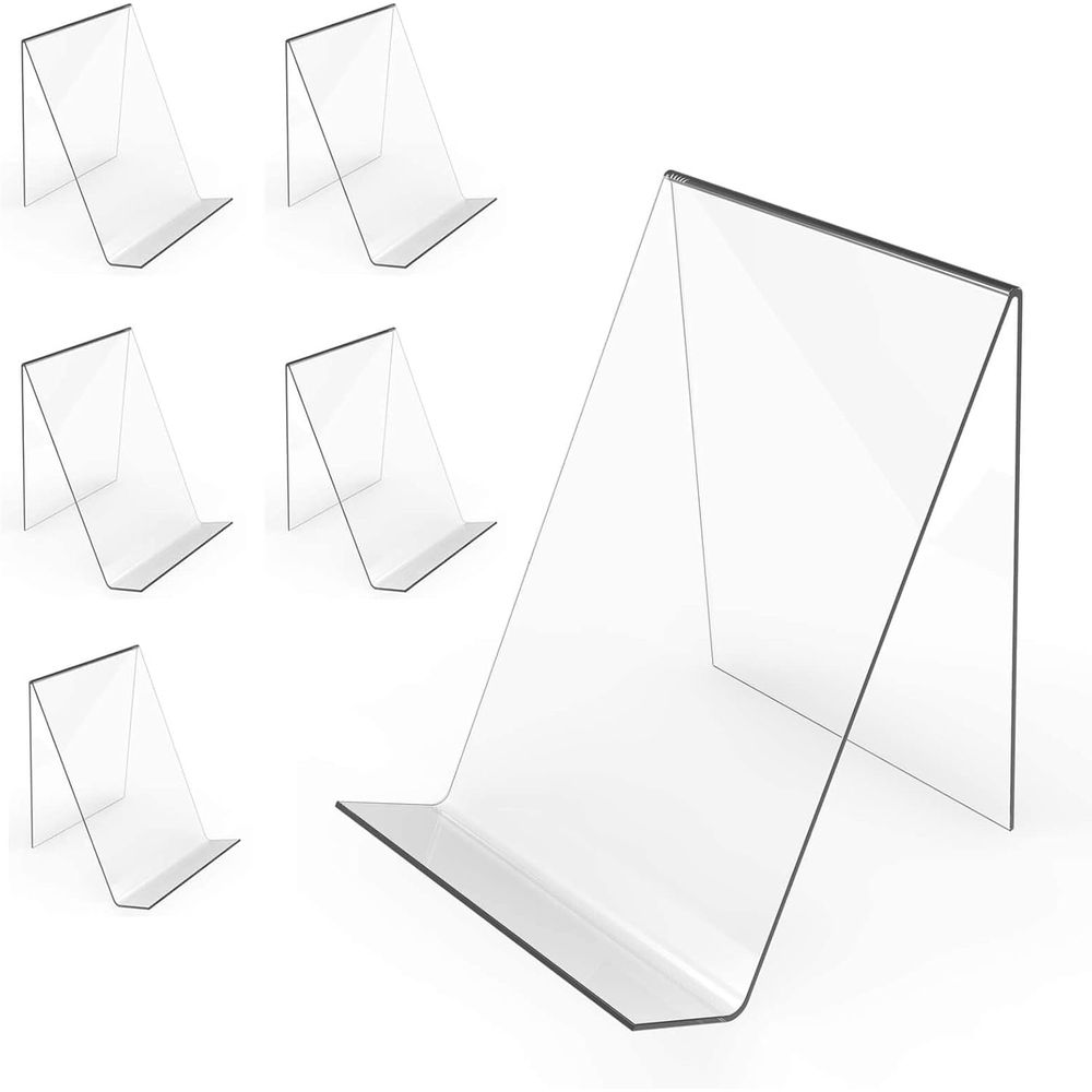 Clear Acrylic Book Stand Holder - Acryl-Buchständer ohne Absatz, 6 Zoll, transparenter