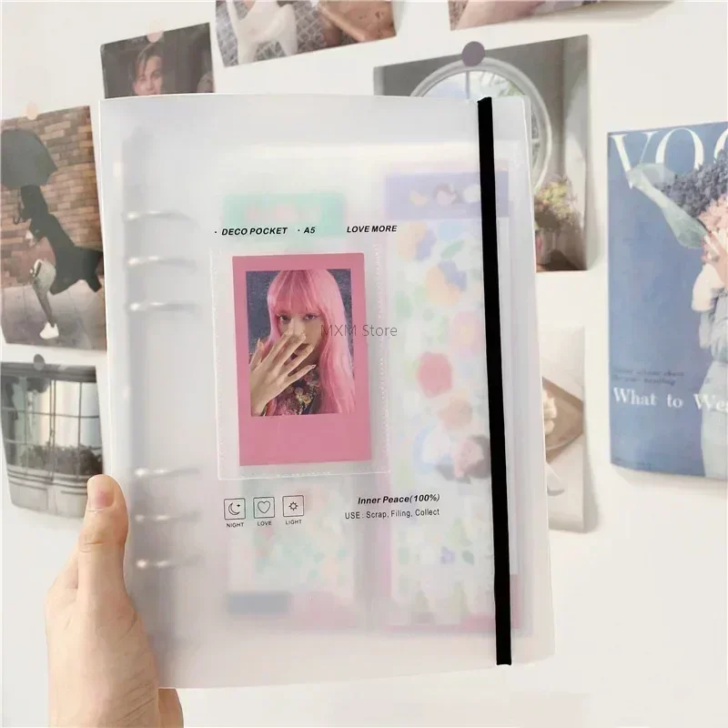 Kpop Photo Card Binder 3 Inch - A5-Ordner, Fotokartenhalter, Kpop-Fotokarten, Fotoalbum für Fotos,