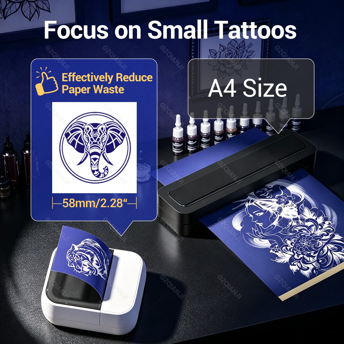 2-Zoll Tragbarer Mini-Tattoo-D – Mini Pocket Thermal Printer Paper Roll Bewertung und Preis