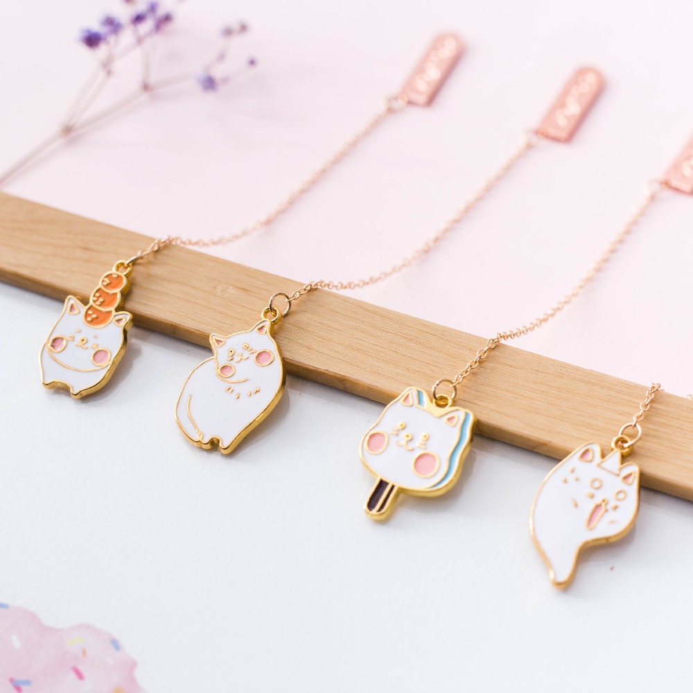 4 Teile/satz Kawaii Weiß Kätzc – Stationery Books Bewertung und Preis
