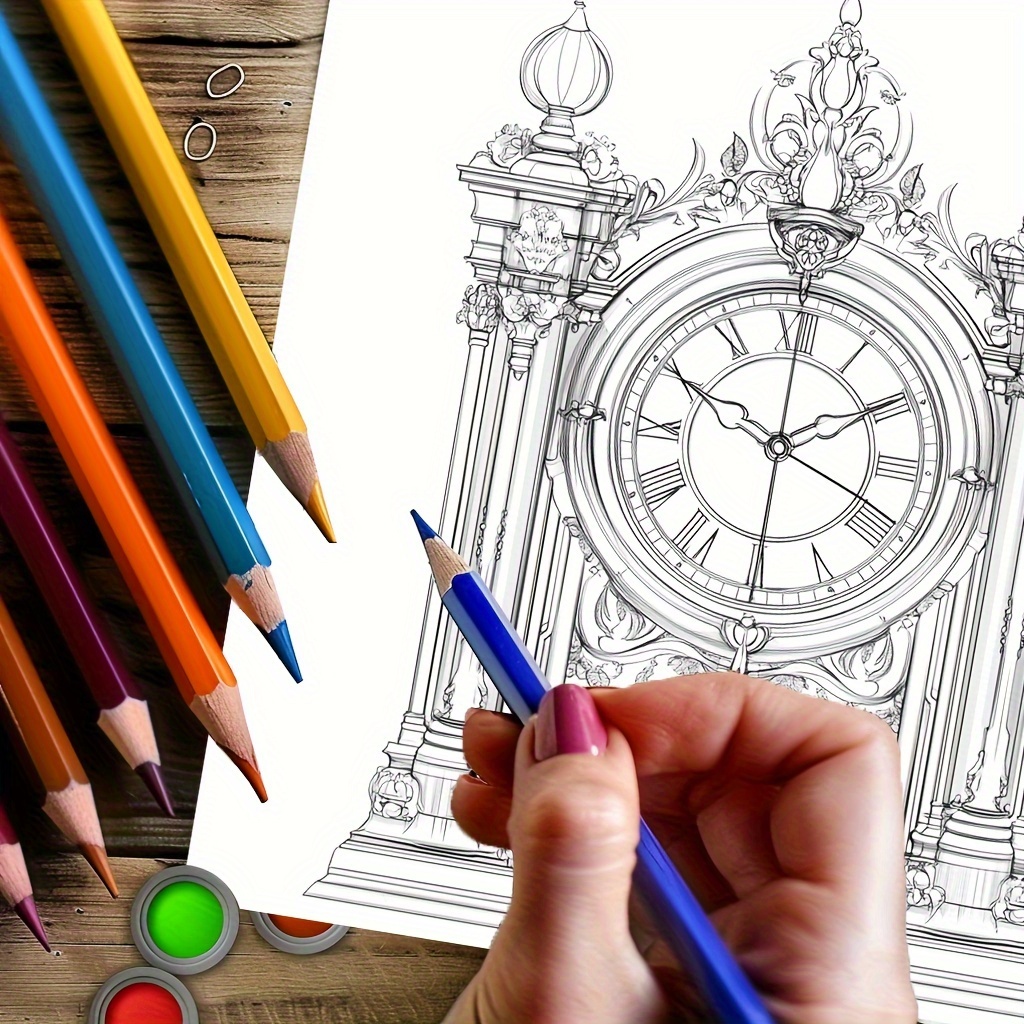 28-seitiges Malbuch mit Vintag – Adult Coloring Book Stress Relief Bewertung und Preis
